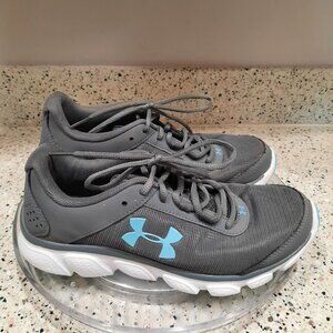 Under Armour Womens Micro G Assert 7 3020674-103 Gray Running Shoes Sneakers 7.5